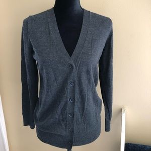 Women’s J Crew Charcoal Grey Merino Wool Cardigan